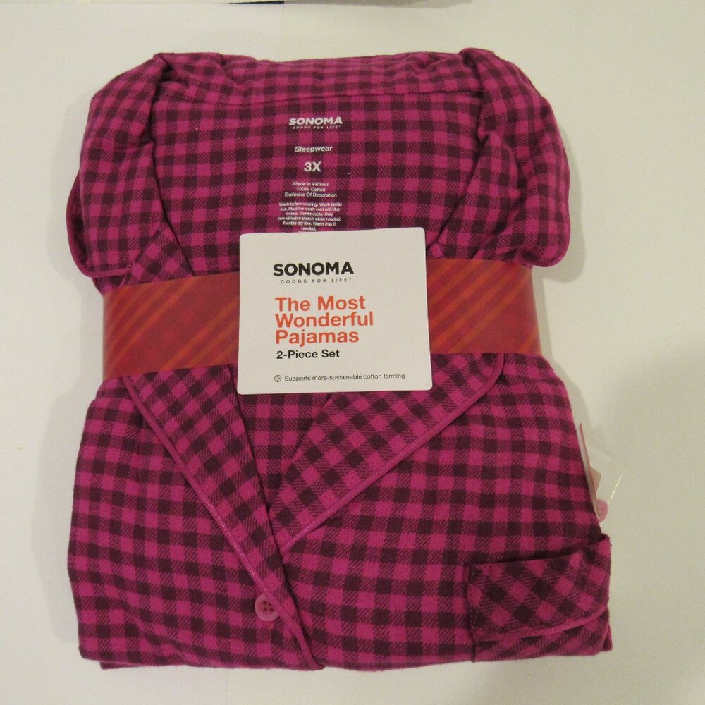 NEW LADIES TWO-PIECE WINTER FLANNEL PAJAMA SET SIZE 3X